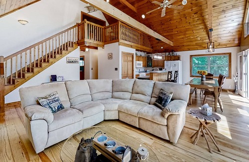 Tazewell Cabin | Lakefront home - dog-friendly, private dock, two fireplaces, and central AC