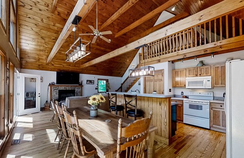 Tazewell Cabin | Lakefront home - dog-friendly, private dock, two fireplaces, and central AC