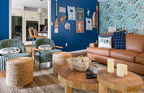 Marion House | Lakefront Home, Hot tub, Fire Pit, Games, & Movie Room!