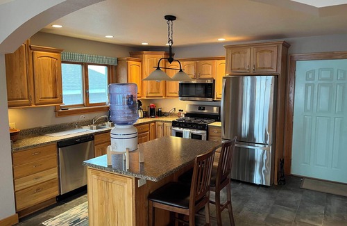 Plainwell House | Lakefront Home w/Sunset Views. New to Rental Market! Pontoon Rental Available.
