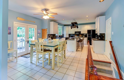 Lakeside Woods House | Lakefront home with boat dock, private firepit & game room - dog-friendly