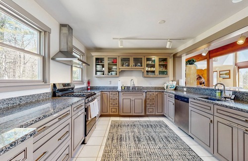 Franklin House | Lakefront home with gym, game room, home theatre, & private beach with boathouse