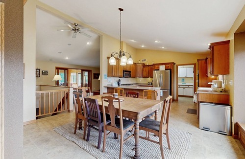 Friendship House | Lakefront home with grill, firepit, pool table, jetted tub