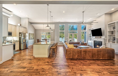 Bumpass House | Lakefront home with views, private hot tub, central AC, dock & waterslide