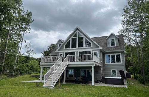 Arcadia House | Lakefront New Construction 8BR with Private Beach, Hot Tub, & Stunning Views