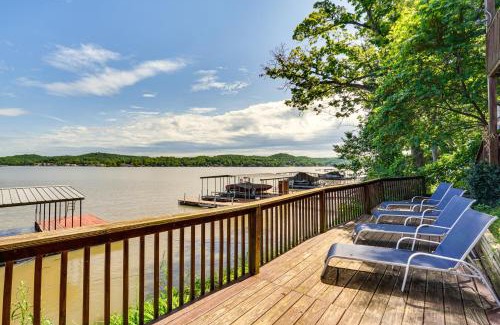 Lake of the Ozarks House | Lakefront Ozarks Home Tiki Bar, Pool, Deck, Views