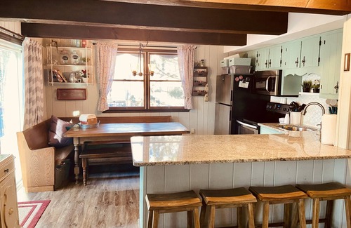 Locust Lake Village House | Lakefront Paradise! Private lakefront with Dock. Walk to Beach. Sunsets!