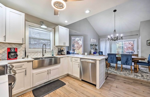 Rogers House | Lakefront Rogers Getaway w/Hot Tub & Deck!