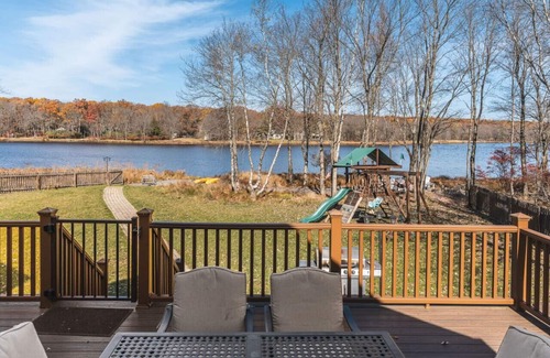 Albrightsville House | Lakefront | Views | Fire Pit | Deck | Play Set