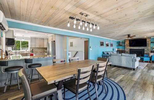 Gray House | Lakehouse on Little Sebago Lake with Private Beach, Dock, Kayaks and a Firepit