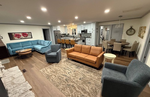 Lost Bridge Village House | Lakeside Arcade, Hot Tub, Pinball, Foosball, Air Hockey, GAMES, roaming deer