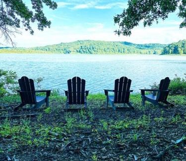 Nashville House | Lakeside Cabin - Serene Retreat with Lake Monroe Views and Wraparound Deck in Brown County