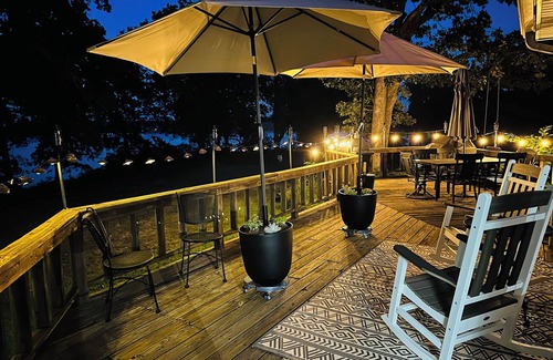 Wagoner House | Lakeside cabin with beautiful lake view, hot tub, and .5 mi from beach & marina