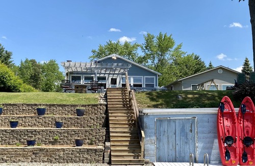 Pierson House | Lakeside getaway! 30 min from GR - Lakefront, kayaks, grill, fire table!