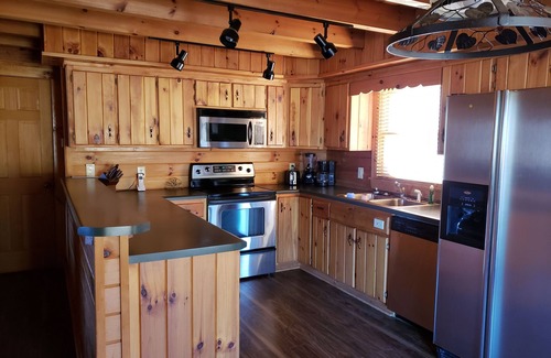West Augusta House | Lakeside Log Home on Picturesque Private Farm