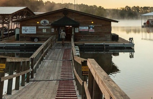 Kirby Cottage | Lakeview cottage on Lake Greeson with private hot tub!