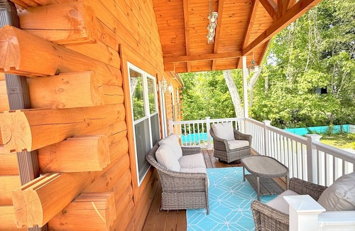 Portage Lakes House | Lakeview Log Home in Historic Portage Lakes