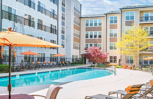 Chillum Apartment | Landing | Chic 1BD, Courtyard, Clubhouse