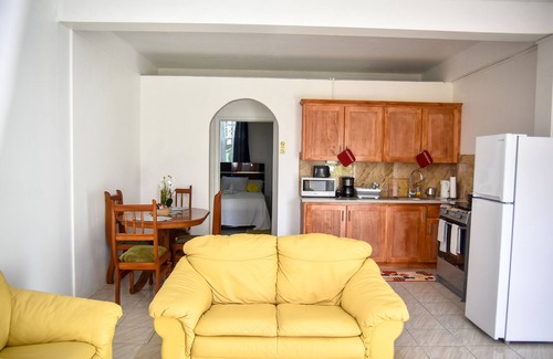 Castle Comfort Apartment | Large 2 Bedroom 2 Bathroom Apartment #4 in Roseau. Bus stops right in front!