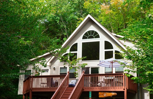 Pocono Lake House | Large 3 Story Chalet on quiet cut-de-sac in Arrowhead Lake Community.