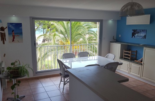 Argeles Plage Apartment | Large apartment, exceptional sea view, seafront, Argeles Plage, Climatisation