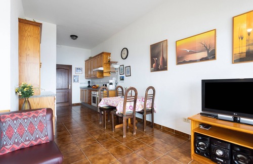 Santa Ursula Apartment | large apartment in a prime location above the sea, with pool, garden, barbecue area