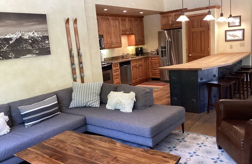 Telluride Condo | Large Comfortable Condo on 1 level, Spacious stone patio, 5 min to Skiing