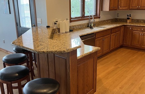 Boone House | Large home on golf course, close to Seven Oaks, Ledges Park & ISU. Sleeps 12+