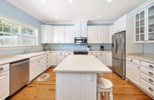 East Beach House | Large Home with Pool, Kids' Play Den and Steps to Beach