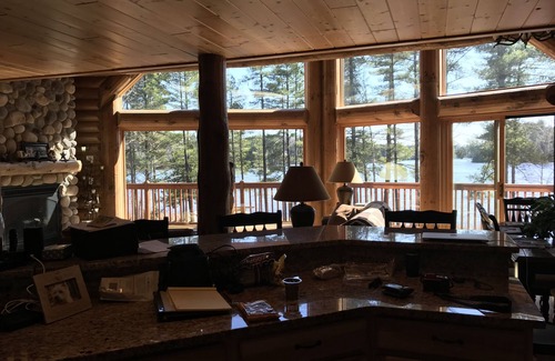 Wetmore Cabin | Large Log Cabin on beautiful chain of lakes in the upper Peninsula of Michigan