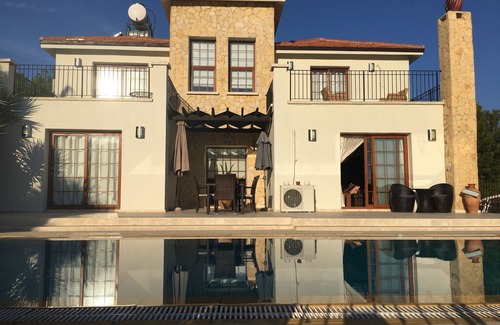 Catalkoy Villa | Large modern private spacious villa with pool. Panoramic Mountain & Sea Views.