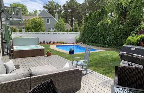 Mashpee House | Large New Seabury Home with Heated Pool and Hot Tub