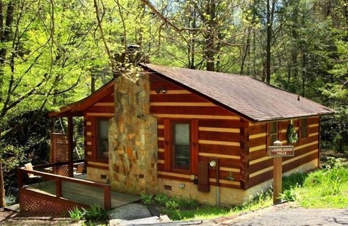 Rocky Grove Cabin | Laurelwood Falls Cabin-A Romantic Creek Side Retreat with Waterfalls