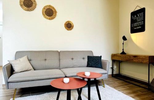Sens Apartment | Le Saint Savinien - By 69ALSACELO - Patio Privé - Idéal Couple & Pros - Canapé convertible - Centre Ville - WiFi Fibre - Check-in Autonome - Parking Facile & Gratuit