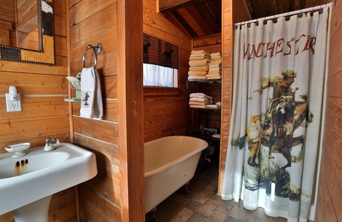 Pipe Creek Cabin | Lee Cabin at Country Accent Antiques, Pipe Creek, TX.