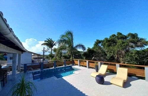 Cem Bracas House | Linda Casa em Búzios com 03 Quartos, ar Condicionado, Piscina e Churrasqueira