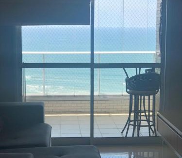 Mirim Apartment | Lindo Apto Pé na areia Frente para Mar
