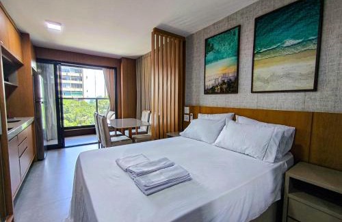 Graca Apartment | Lindo Studio de Alto padrão no Corredor da vitória com Cozinha Completa, Piscina e Academia no Rooftop, Lavanderia e Minimercado