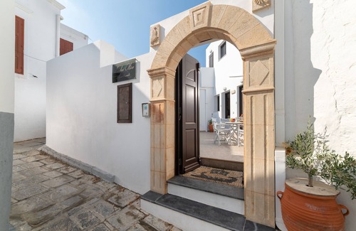 Lindos Apartment | Lindos Olive Suite - luxury apartment with private roof terrace and seaview