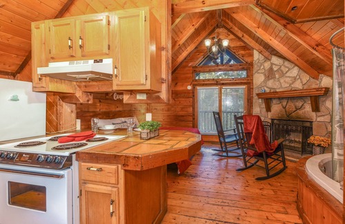 Gatlinburg - Pigeon Forge Cabin | Little Ladybug Resort Romantic Honeymoon Cabin with Forest Views