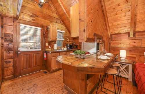 Gatlinburg - Pigeon Forge Cabin | Little Ladybug Resort Romantic Honeymoon Cabin with Forest Views