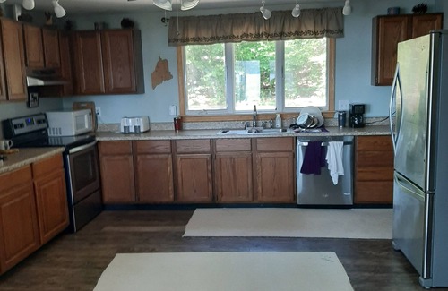 Gray House | Little Sebago Home Newly Remodeled with Sandy Beach and Sunsets