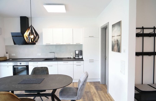 Treis-Karden Apartment | Loft 3 with covered balcony and fantastic panoramic view of the Moselle, near Elz Castle