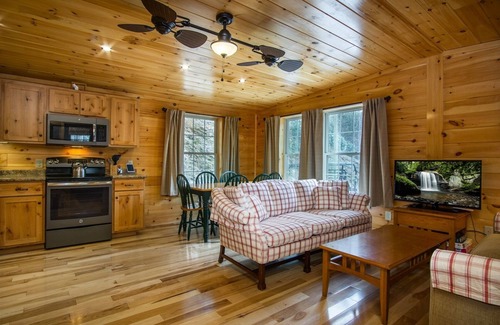Pisgah Forest House | Log Cabin Streamside with fire-pit 5 mins to the HUB