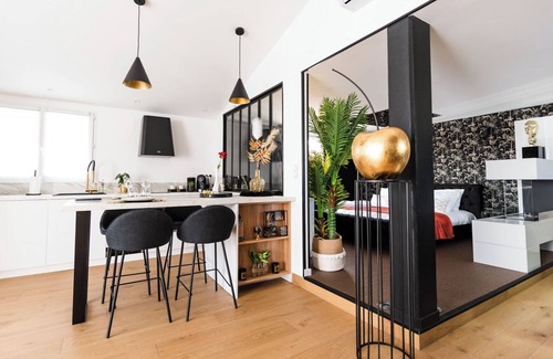 Belin-Beliet House | Love Room La Charmeuse: Jacuzzi, ceiling mirror - Bassin d'Arcachon