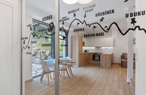 Janov nad Nisou Apartment | Lovely apartment for 4 people with WIFI, TV, terrace and parking