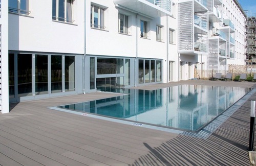 Prora Apartment | Lovely apartment for 2 people with pool, WIFI, TV, terrace and pets allowed