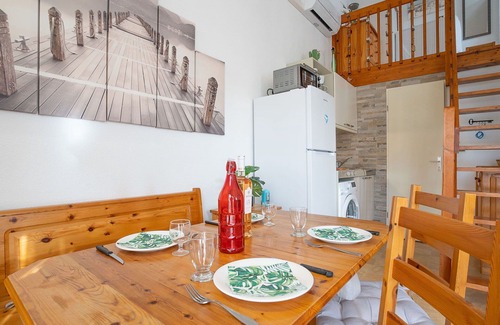 Sainte-Marie-la-Mer Apartment | Lovely apartment for 4 guests with pool, WIFI, A/C, TV and terrace