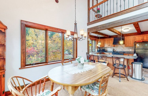 Gilford House | Lovely dog-friendly home with firepit, gas fireplace, EV outlet, & washer/dryer