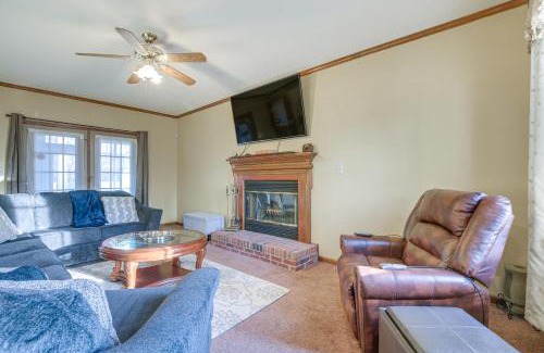 Fayetteville House | Lovely Fayetteville Home Deck and Fireplace!